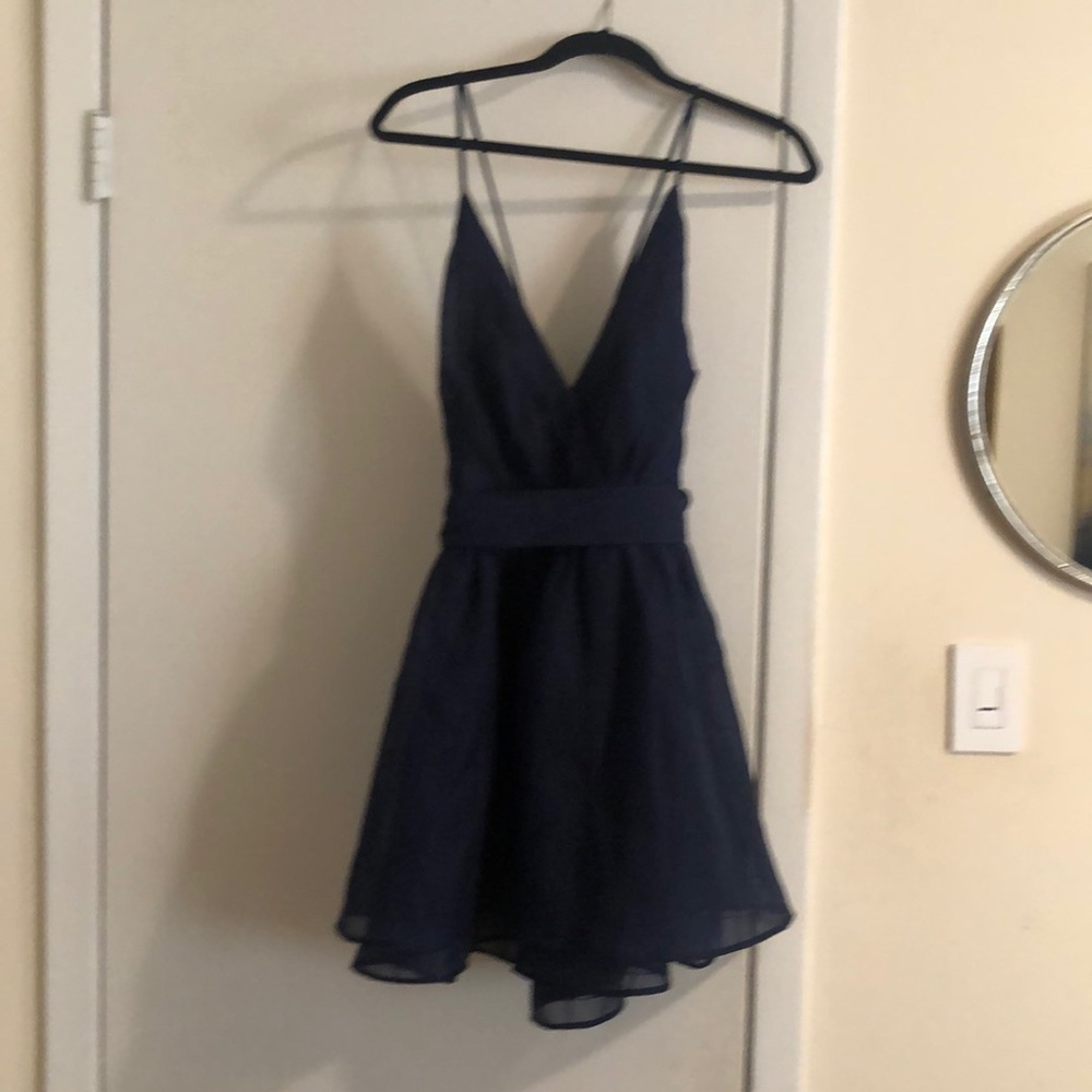 Fashion Nova Navy Blue Cocktail Dress